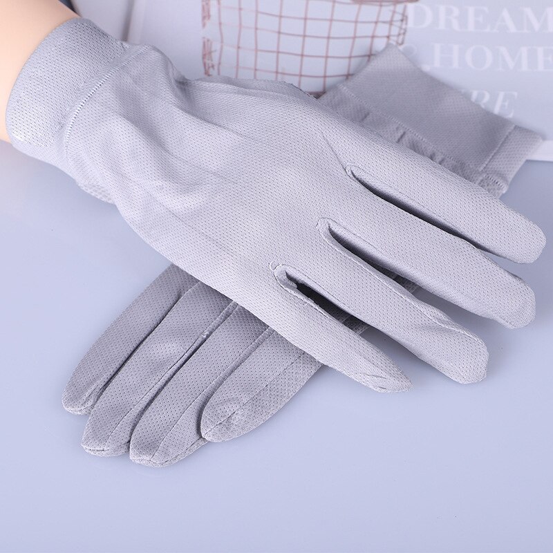 ¡Novedad de ! Guantes de conducir para mujer, Guantes antideslizantes de poliéster con pantalla táctil UV, Guantes transpirables para mujer: Gris