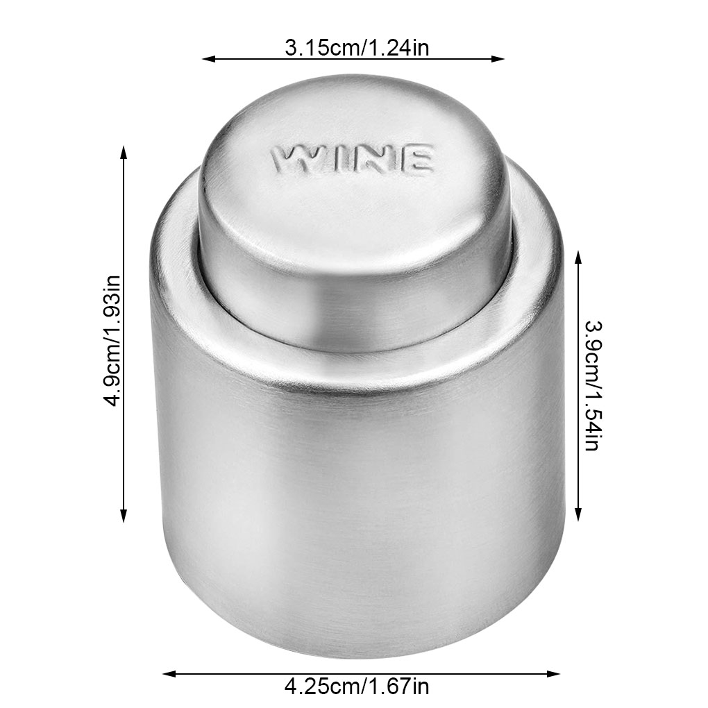 Wine Bottle Stopper Stainless Steel Fresh Keeping Champagne Sealer Resealable Leak-Proof Cap Champagne Stopper Red Wine Stopper