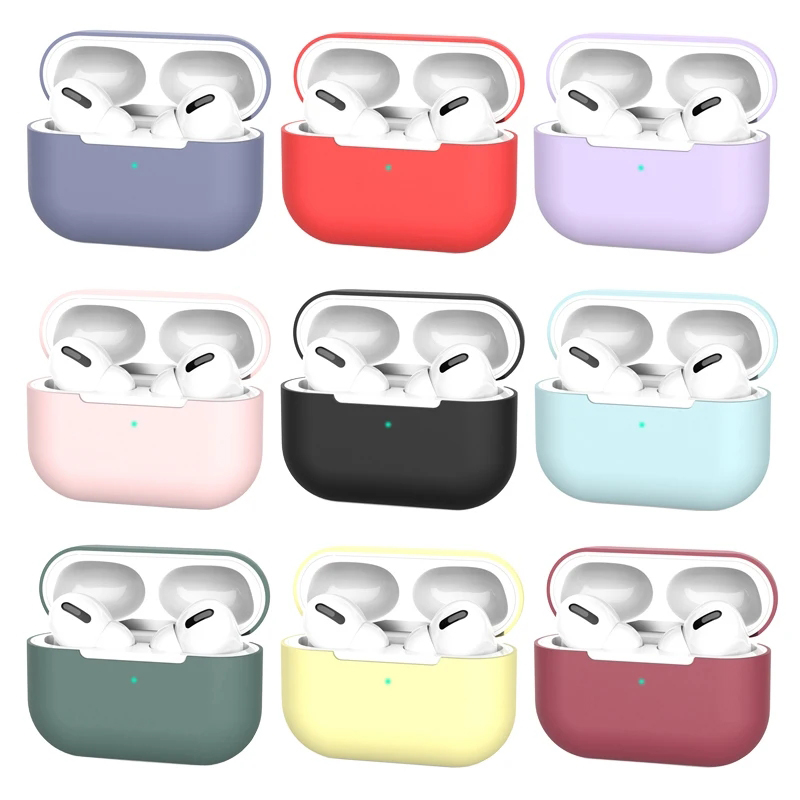 Silicone Case for Apple Airpods Pro Case Wireless Bluetooth Earphones Protective Cover for AirPods Pro 1st gen Shock-proof Case