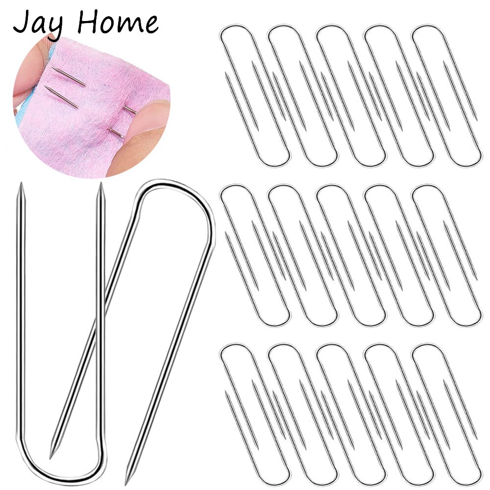 50 st sömnadsstift, quiltstift, raka stift, tygpositioneringsstift, rostfria u-stift, för tygsömnad, smyckestillverkning