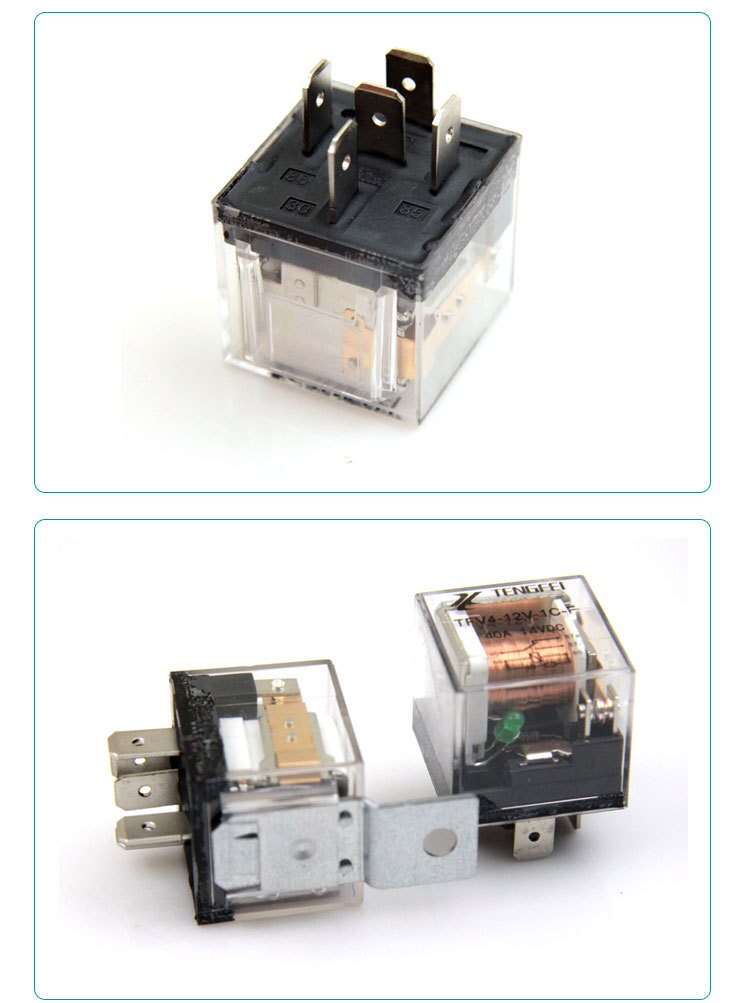 1pcs 5 Feet Conversion Waterproof Automotive Relay 12V 40A Car Control Device Car Relays DC High Capacity Switching