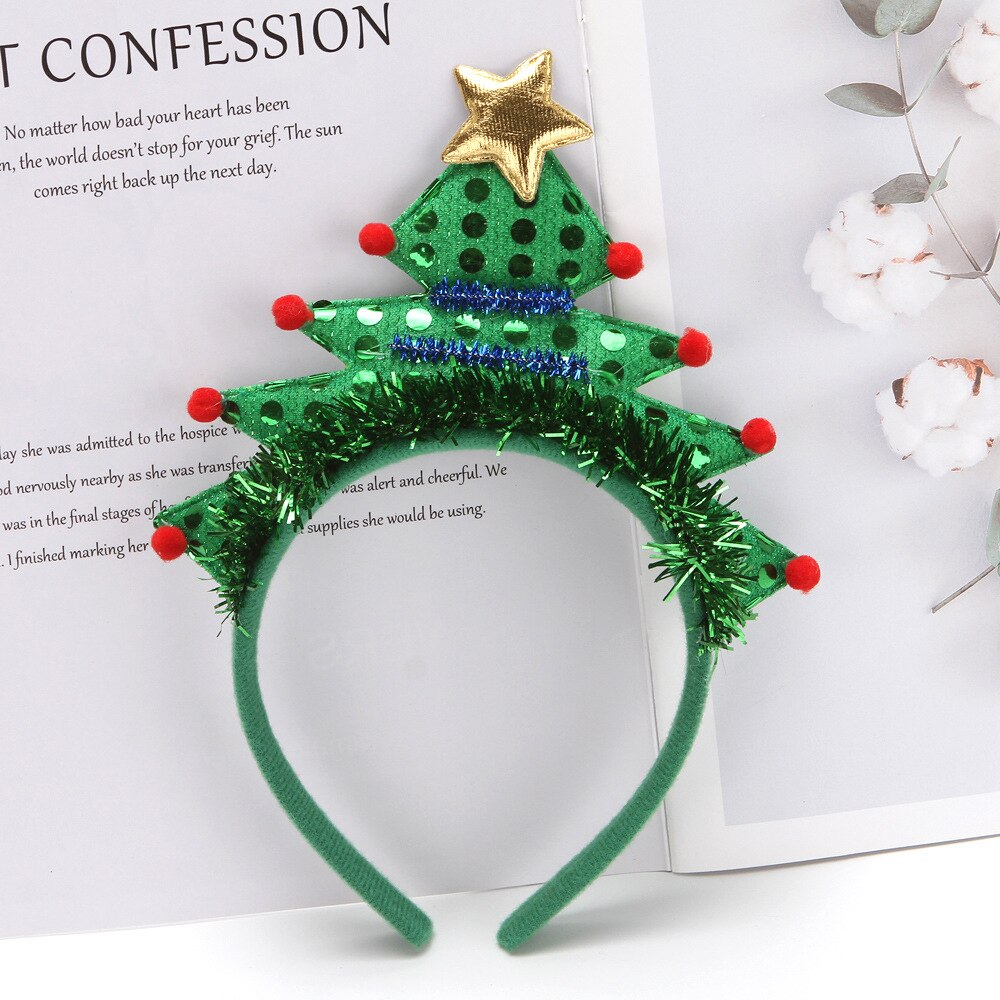 Diadema árbol de Navidad para niña y mujer, adornos para niña, decoración de Año , , accesorios para el cabello para niña, para niño: Non-luminous