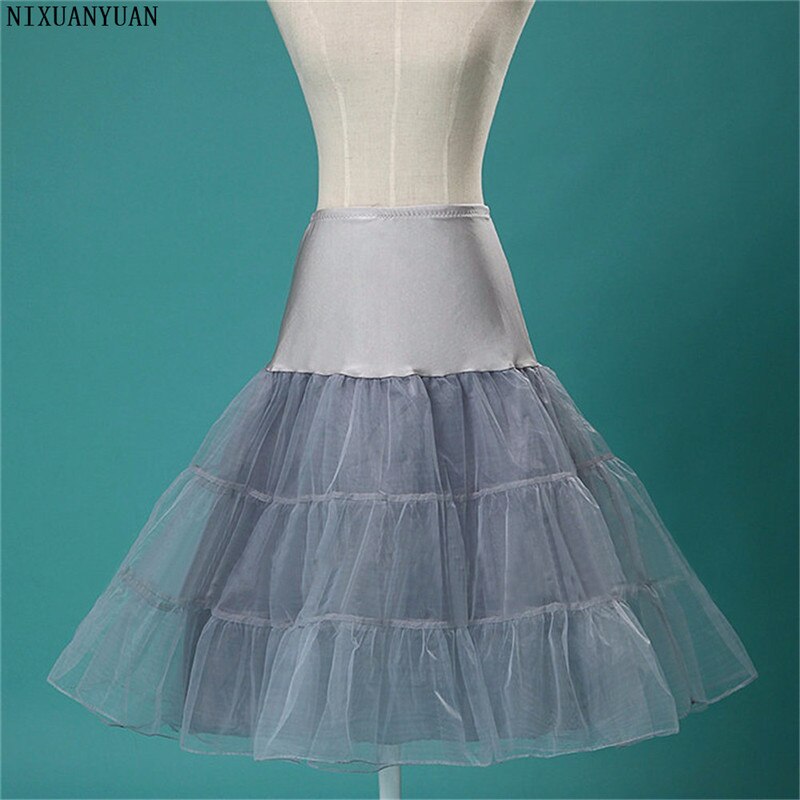 Sommer Kurz Organza Petticoat Krinoline Jupon Ballkleid-hochzeits-Petticoat Hochzeit Zubehör Reifrock Unterrock Rockabilly Ballettröckchen