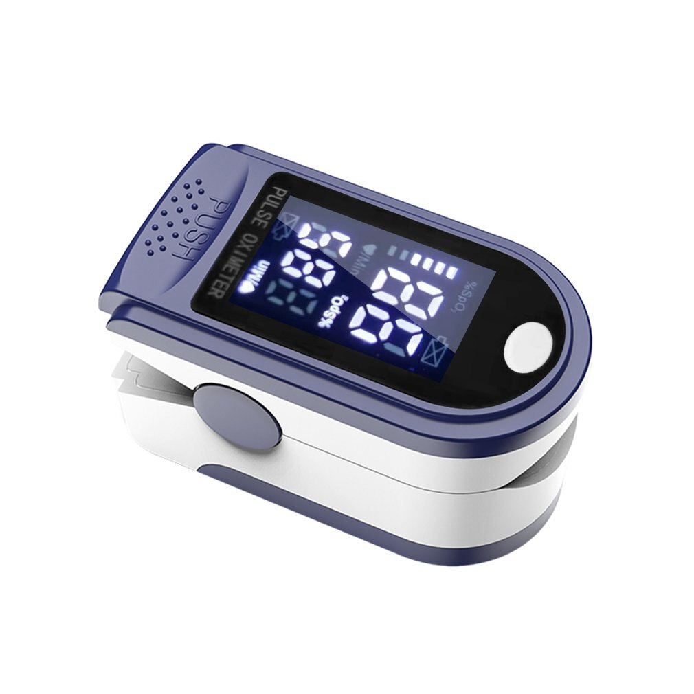 Pulsoximeter Vingertop Draagbare Bloedzuurstofverzadiging Monitor Voor Polsslag Hartslagmeter Met Led Scherm: Blauw