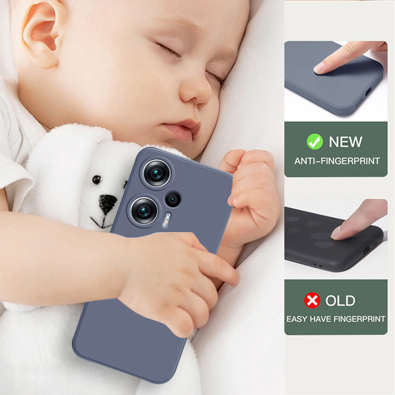 Coque souple antichoc en silicone liquide pour Xiaomi, couverture d'origine pour Poco F5, Poco F5 Pro, Poco F5Pro