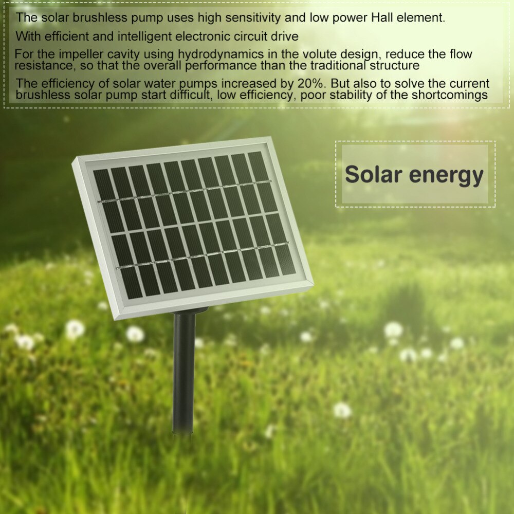 1.8W 9V Solar Brushless Pomp Water Cycle Vijver Fontein Rotstuin Fontein Tuinieren Solar Pomp Fontein Zonne-energie Fontein pomp