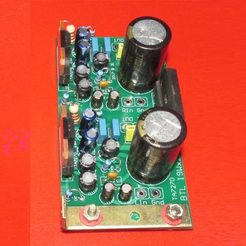 TA7240AP/TA7270P 2×19W BTL audio Dual channel B working voltage is AC single 9V-12V, DC working voltage range is 9-16V