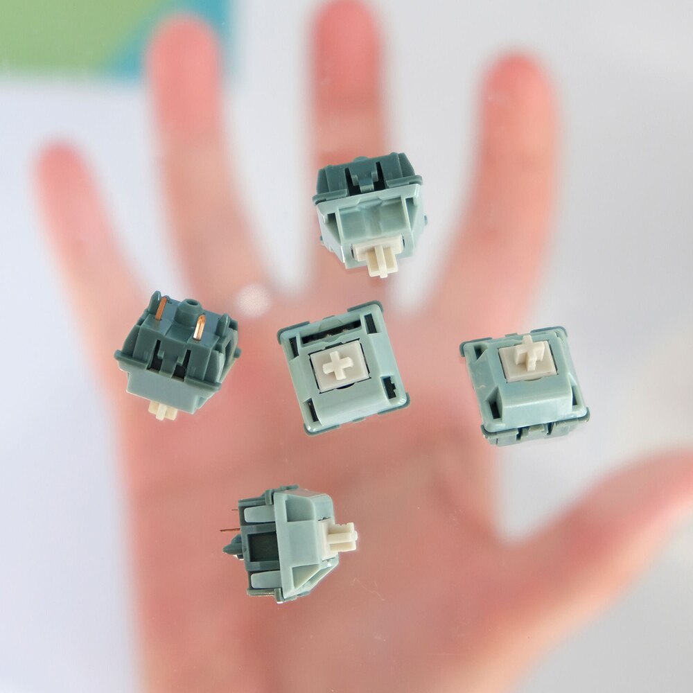 JKDK Green Snake Switches Linear with 65g extended gold plated spring 5 Pins JWK Mechanical Keyboard Switch