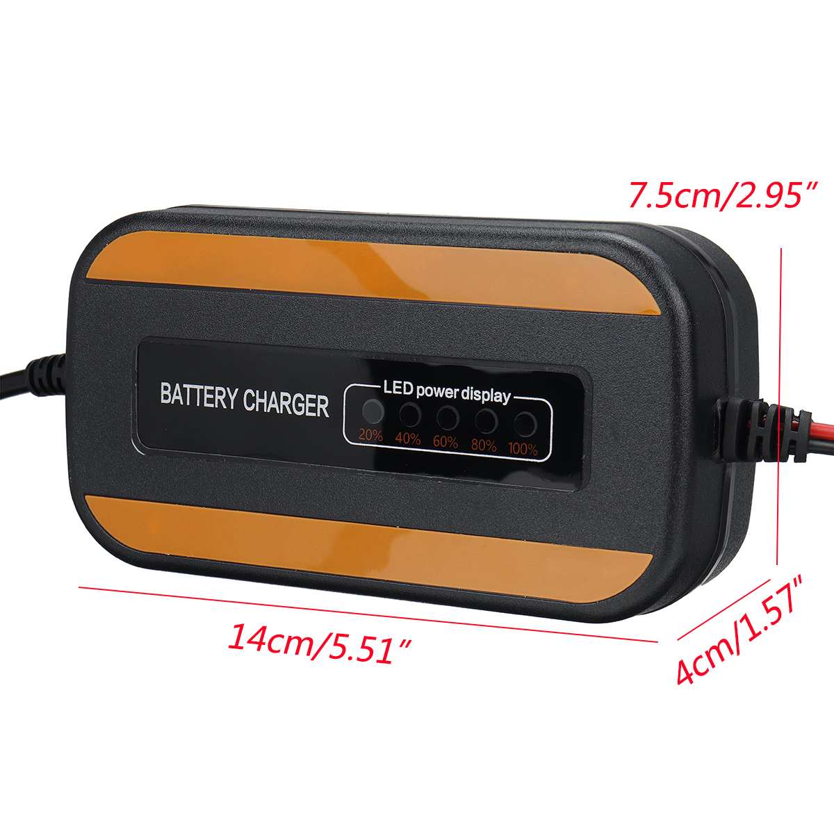 12V Car Battery Charger Maintainer AGM Charger Jump Starter Battery-chargers Digital LCD Display for Motorcycle ATV