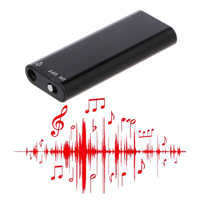 Professionelle Stimme Aktiviert Recorder Stift Digitale o Mini Diktiergerät mit MP3 Spieler USB-Stock Musik Aufnahme (16GB)