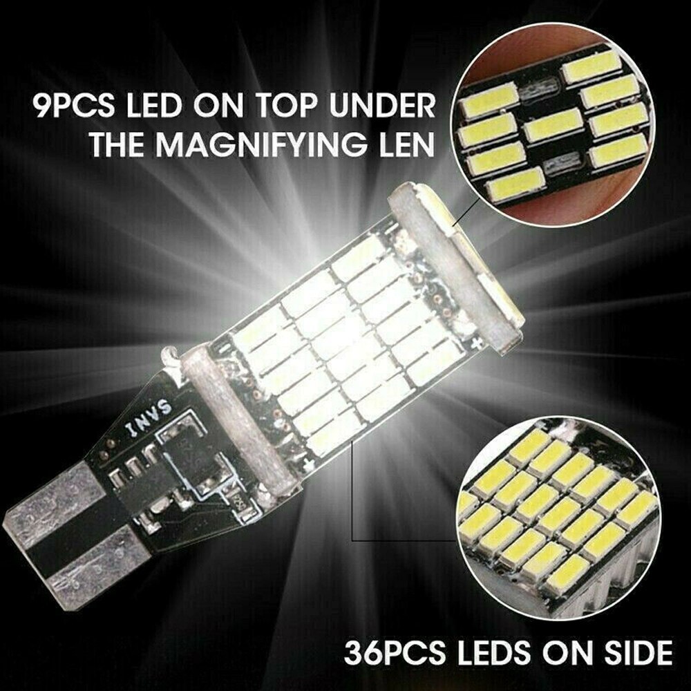 Universal Taillight SMD LED Reverse T15 12V-24V Lamp Aluminum Replacement