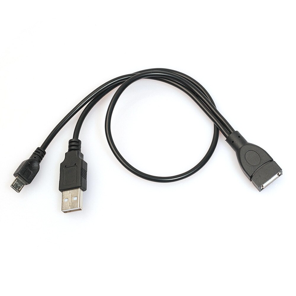 Carprie 2 In 1 Otg Micro Usb Host Power Y Splitter Usb Adapter Naar Micro 5 Pin Man Vrouw Kabel: Default Title