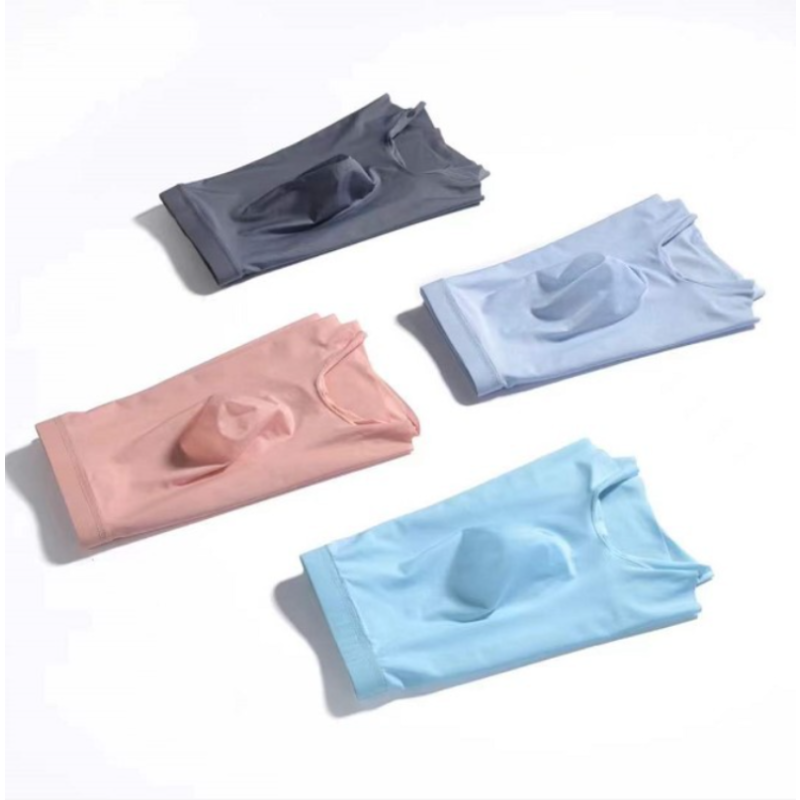 1pc herreboksershorts issilke herretruser sømløse sexy undertøy herretruser truser mannlige antibakterielle pustende truser