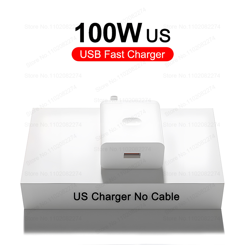 100W SuperVOOC Snelle oplader EU US Plug Snel opladen USB-oplader Type C Kabel Telefoonadapter voor Oneplus 13 12 11 10 Pro 12r 13r: Br