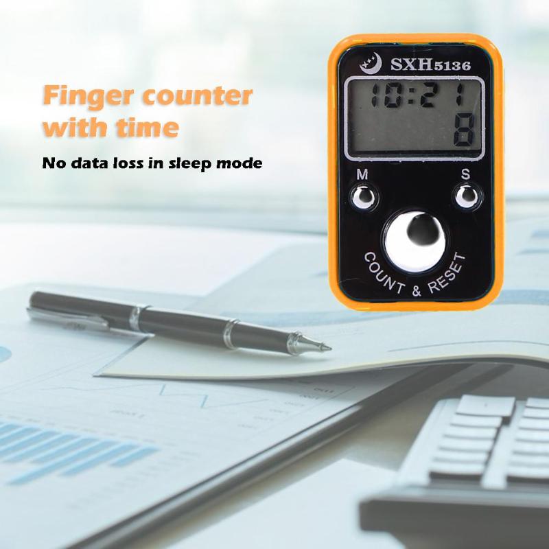 Mini finger counter lcd digital elektronisk tællertæller med tidsfunktion