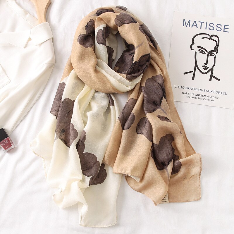 automne hiver femmes écharpe plage châle coton dame foulards bandana pashmina enveloppement hijab silencieux: 9