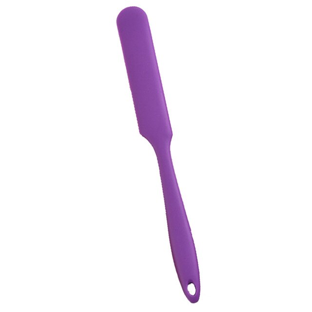 Spatule en Silicone résistant à la chaleur, antiadhésif, outil de pâtisserie, couteau à beurre, grattoir, outil de gâteau réutilisable, accessoires de cuisine: A-Purple