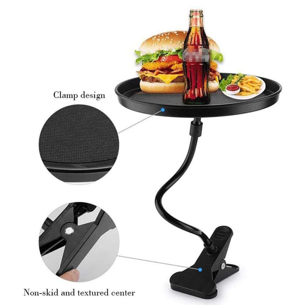 Svart hopfällbar matbricka bil matbord bilpall baksäte bil vatten drickshållare mugghållare