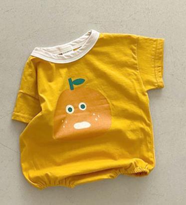 Koodykids Zomer Baby Meisje Jongen Bodysuits Peuter Jongens Outfits Apple Gedrukt Rompertjes Zachte Katoenen Jongens Meisje Kleding: color 2 / 6m