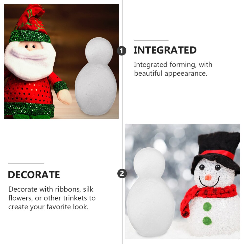 4 stuks kerst-piepschuim knutsel sneeuwpop modelleermal van piepschuim