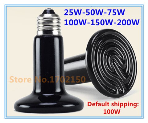 Lámpara de calefacción de cerámica para mascotas, 9 productos, pollito, Tortuga, lagarto, Araña, erizo, calentador de reptiles, 25W-200W,