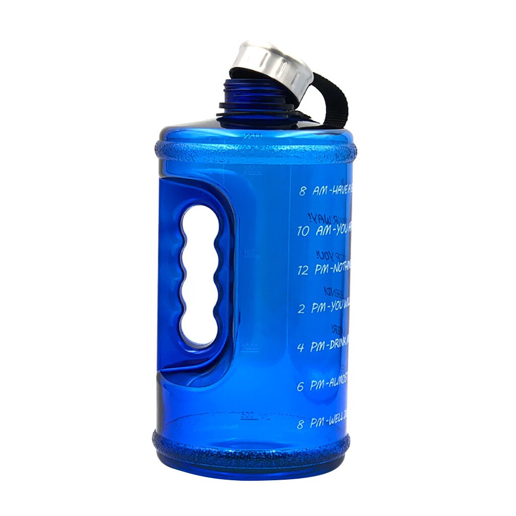 Grote Capaciteit Bidon 73Oz Fitness Oefening Water Fles Met Tijd Sport Fietsen Waterkoker # YL5: Sky Blue