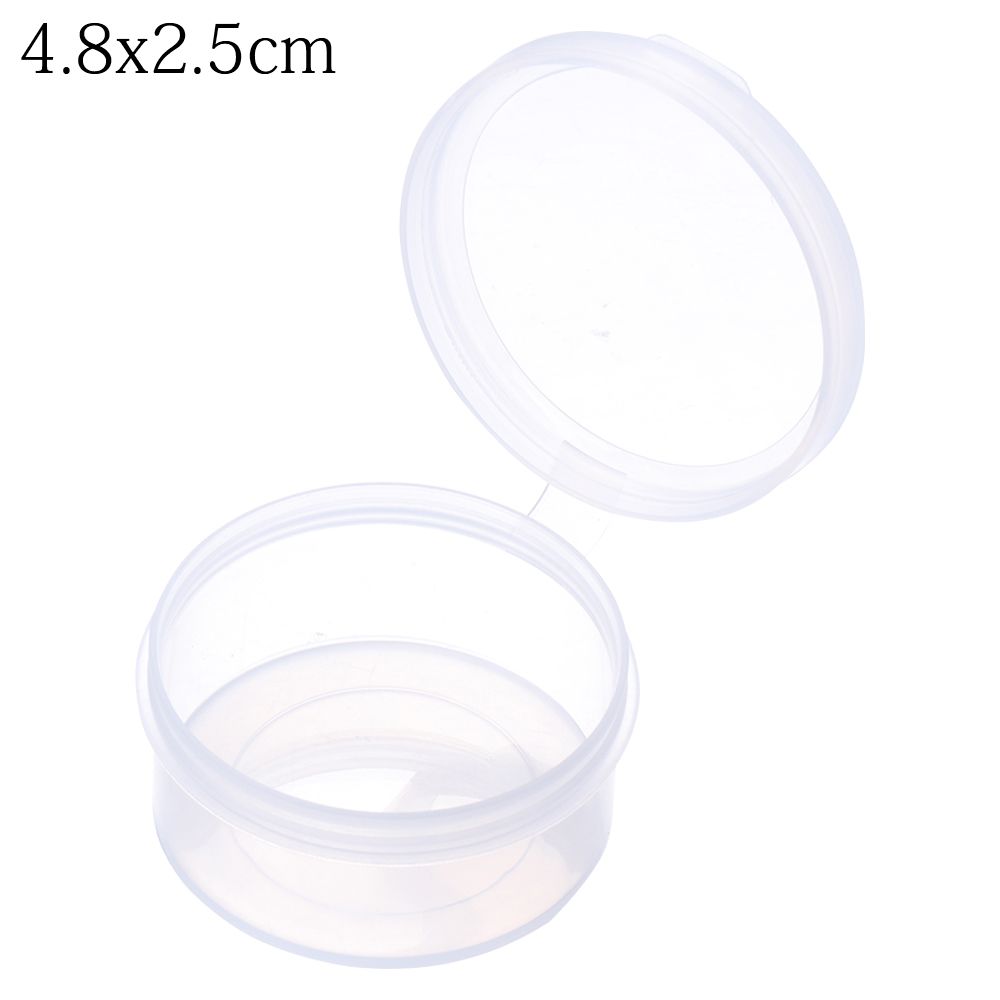 Caja pequeña de plástico transparente con tapa, contenedor de colección, caja de almacenamiento, , 1 ud.: Azul