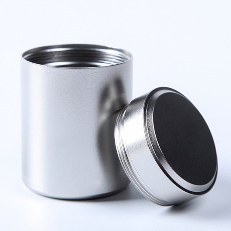 1pcs Small Metal Aluminum Sealed Cans Portable Travel Tea Caddy Airtight Smell Proof Container Stash Jar