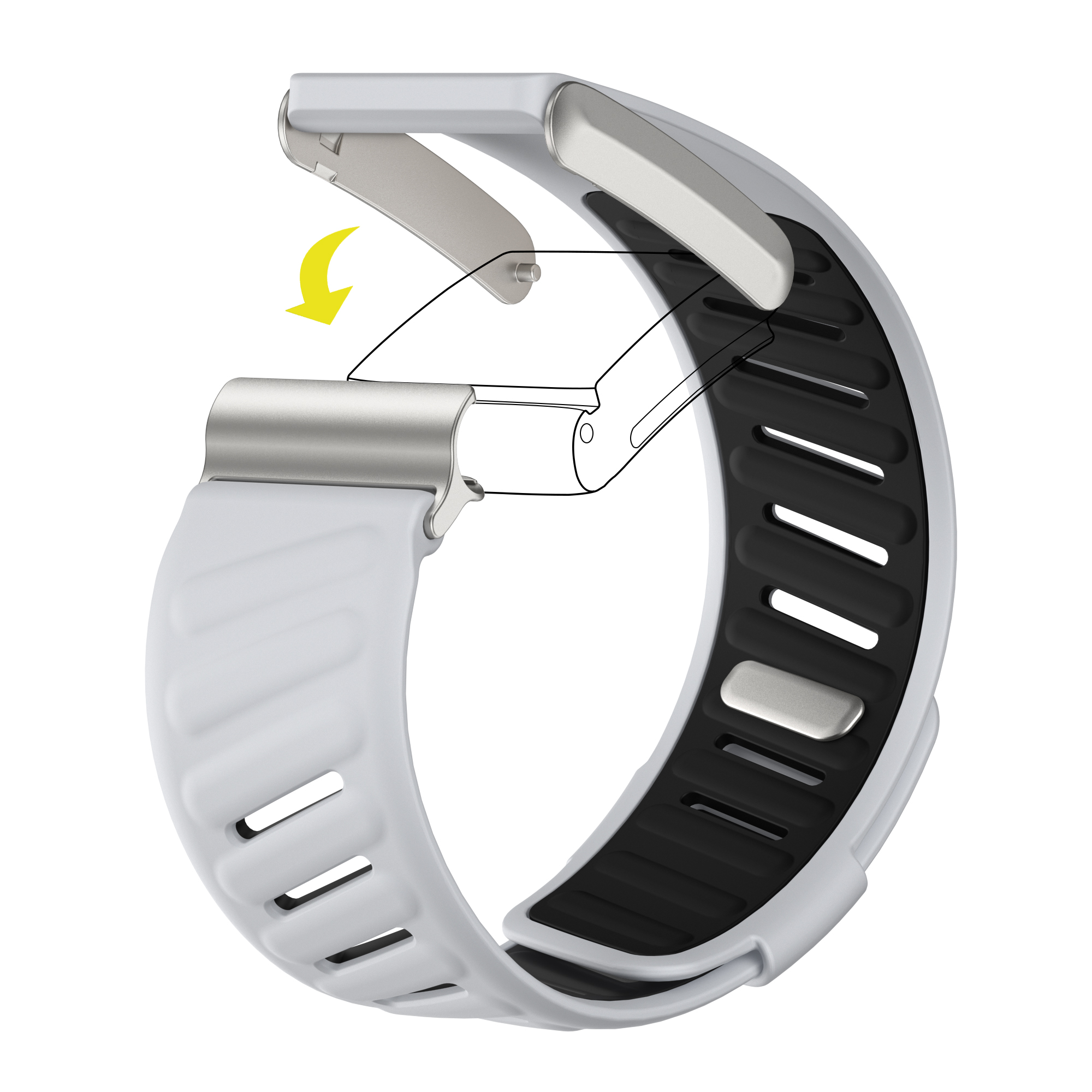 WHOOP SportFlex polsband, soft-touch siliconen, waterdicht en zweetbestendig, 4.0-compatibel