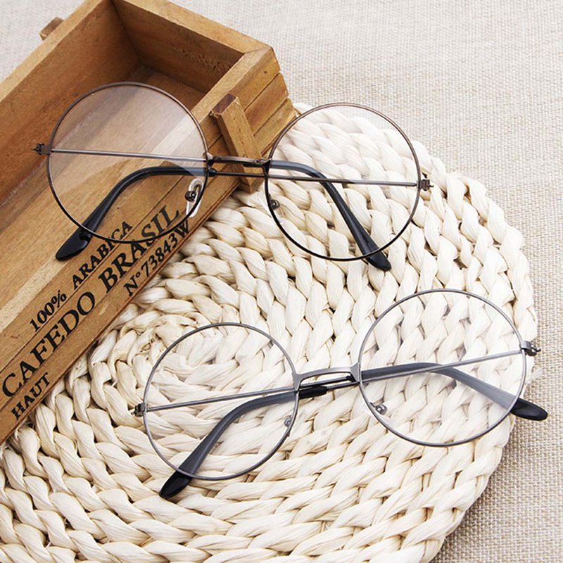 Lunettes rétro rondes plates, accessoires de photographie, monture métallique, nouvelles couleurs, directe
