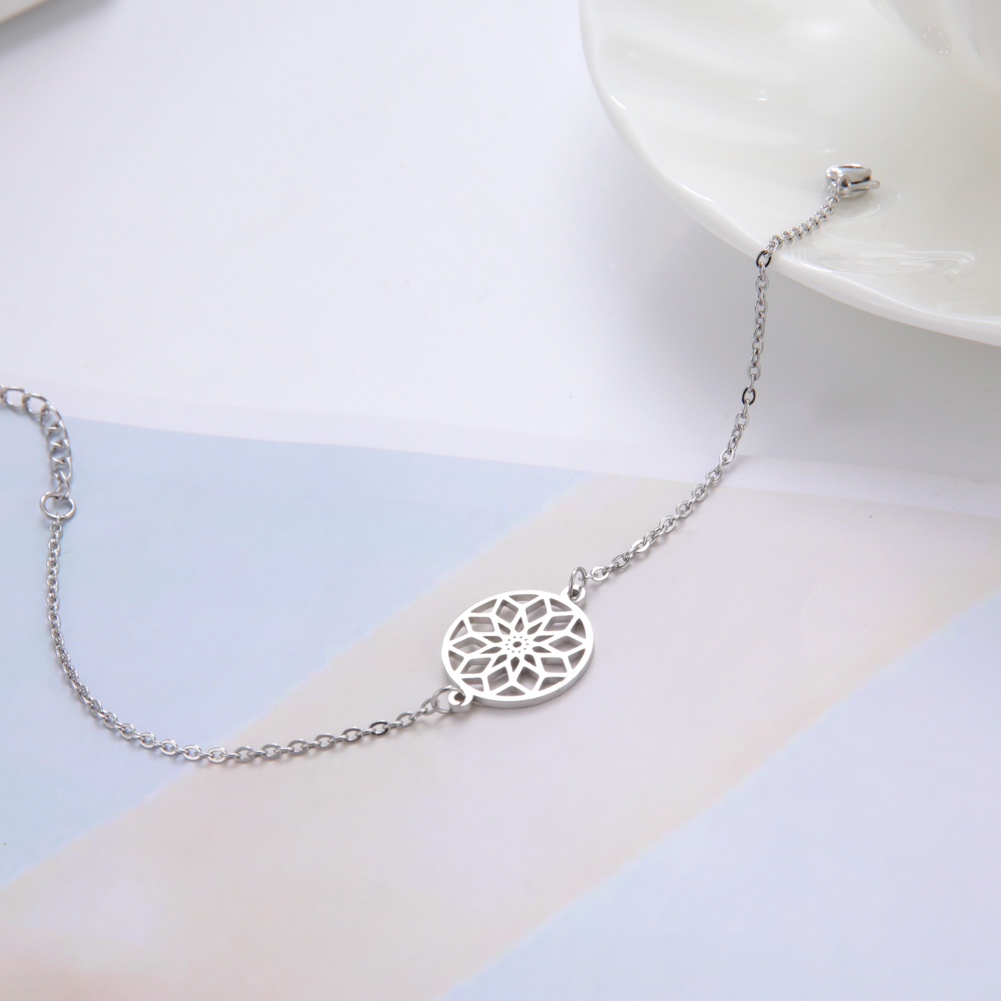 Dawapara-pulsera de semilla de la vida, amuleto de acero inoxidable con símbolo de Yoga, Geometría Sagrada, joyería Kabbalah