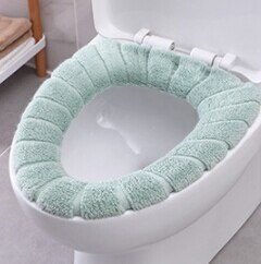 Husholdningsvaskbart polstret toiletsæde multifunktionelt moderne hjem badeværelse toilet sæde pude rengøringsbetræk: Grøn