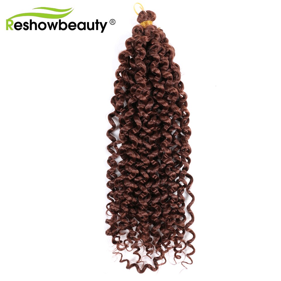 Hair Extension Water Wave Hair Bulk 14 inch 100g/piece Crochet Synthetic Braiding Hair Crochet Braids Hair Reshowbeauty: #33