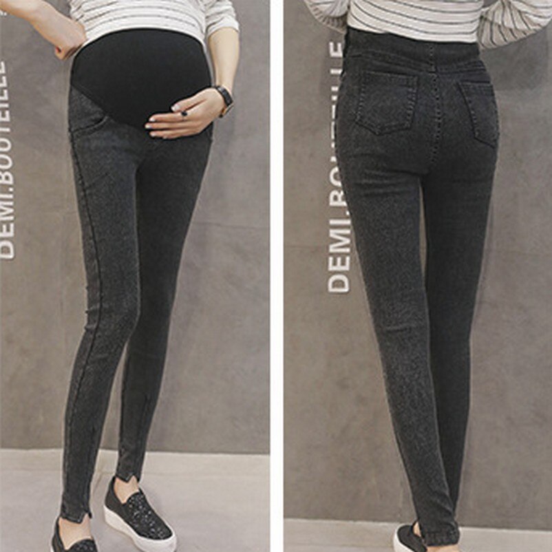 Elastisk talje barsel jeans gravide kvinder bukser barsel tøj denim bukser graviditet stretch mave løfte bukser