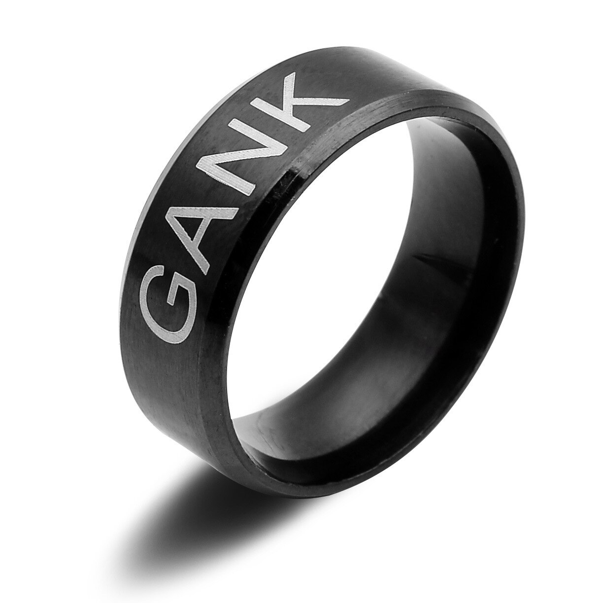 DOTA2-anillo de acero inoxidable para hombre, sortija metálica de posición de equipo, offroe CARRY GANK SOLO, para Fans, de joyería