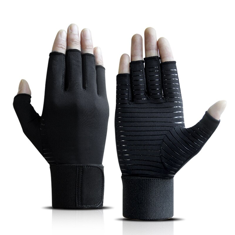 Luvas de levantamento de peso, luvas fitness para meio dedo, cinta de pulso, suporte para homens e mulheres, academia, luvas protetoras de levantamento de peso