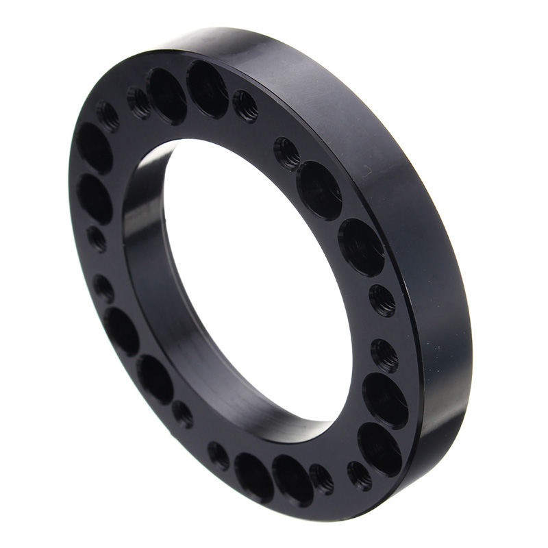 Tilbehør 12mm aluminium sort bil rat nav adapter spacer kit til nardi/personal til omp