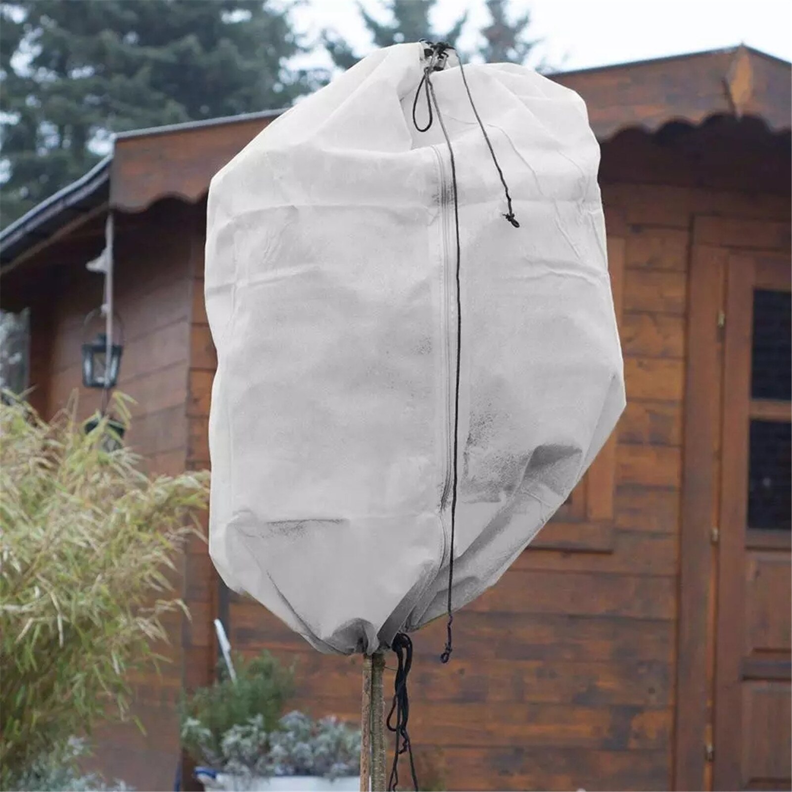 Couverture végétale d'hiver arbre arbuste plante couverture chaude Protection contre le gel avec fermeture à glissière à Double tête jardin potager sac de Protection