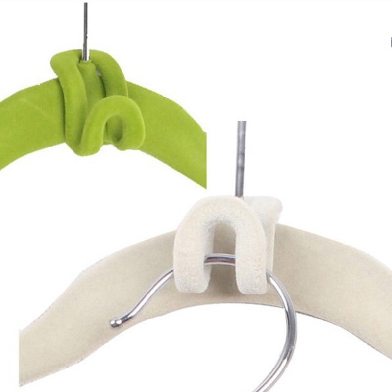 Juego de 10 unidades de ganchos colgantes mágicos de flocado para colgar ropa, accesorios, estante multifuncional, organizador de ropa, almacenamiento para el hogar