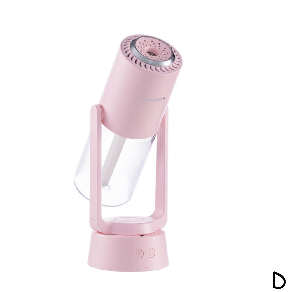 Portable Air Humidifier 230ml Scented Table Humidifier Anion Function 230ml Super Silent Wireless LED Lamp for Car Home: Pink