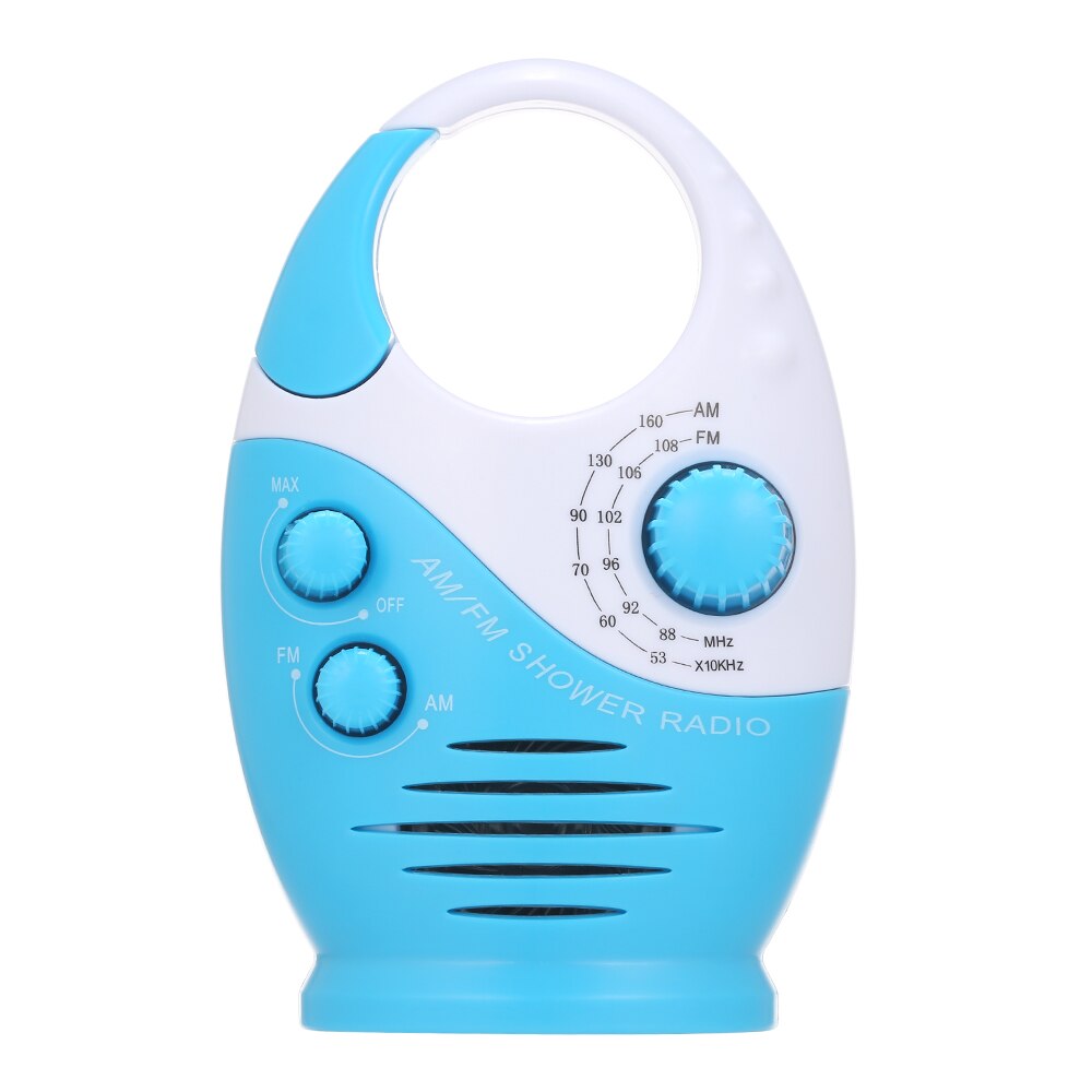 bin / FM Mini Dusche Radio Schlecht Wasserdicht Radio Hängen Musik Radio Gebaut-in Lautsprecher (Nicht Inklusive Batterie): Blau
