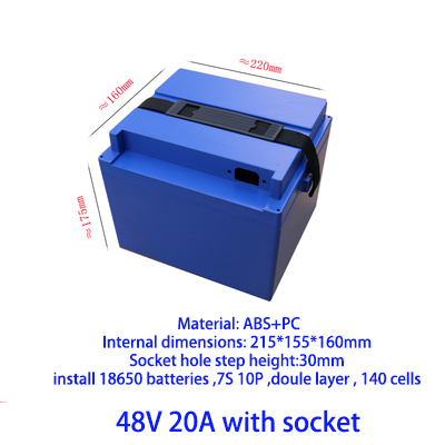 48V 60V 72V KA 20Ah 12Ah Lithium Battery Box 18650 li-ion Pack Cell Housing Case Shell Holder DIY EV eBike E-bike ABS Waterproof: Brown