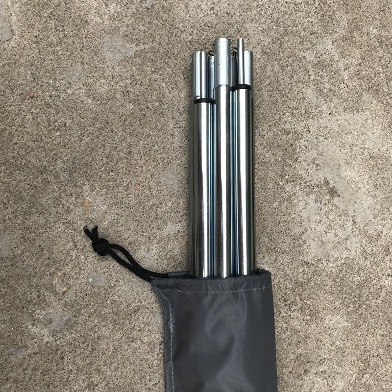 White Adjustable Tarp Poles Sun Shelter Flysheet Support Rod 2M