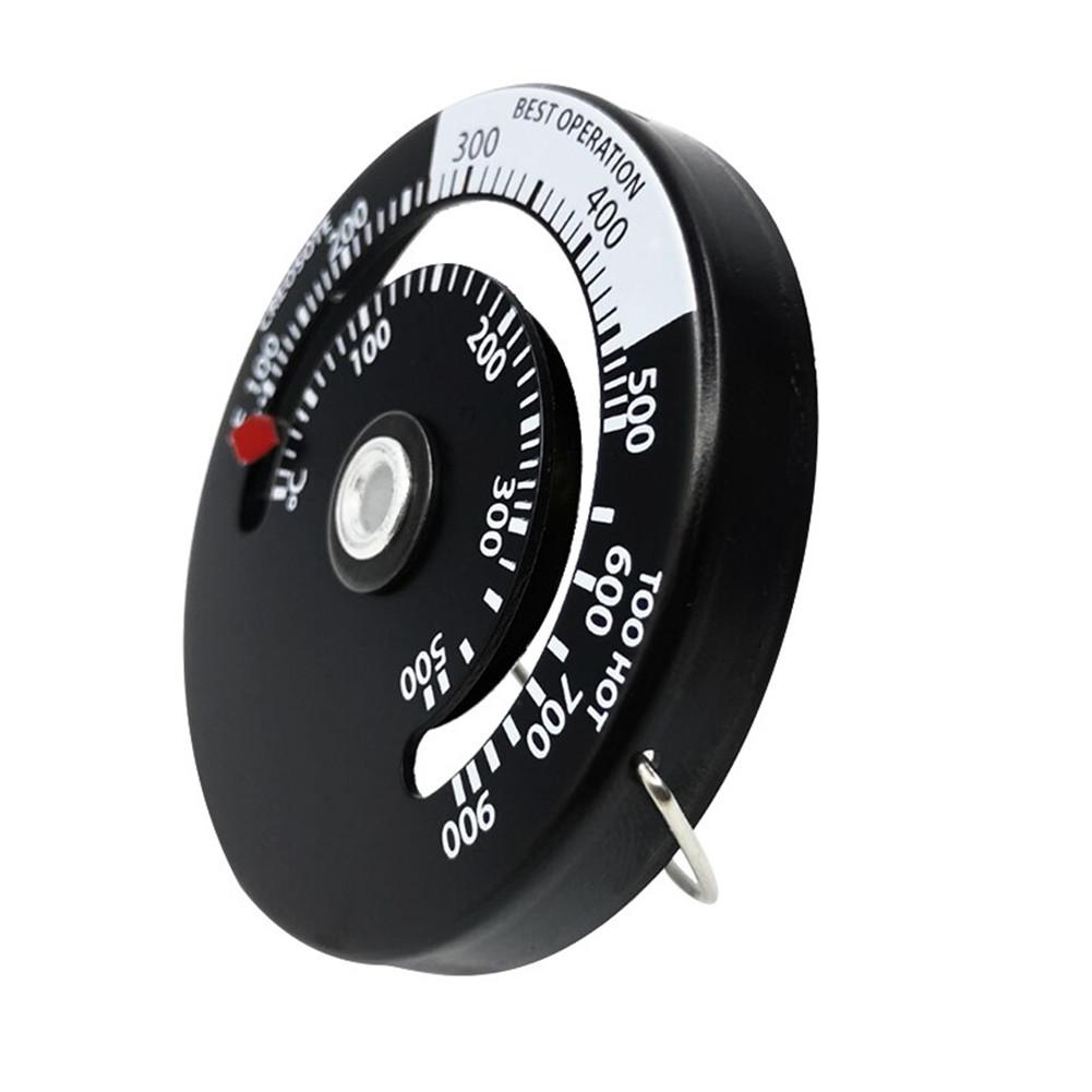Poêle magnétique thermomètre thermoalimenté pour bois à bois, poêle à bois, brûleur de cheminée, ventilateur thermomètre avec grand écran LED