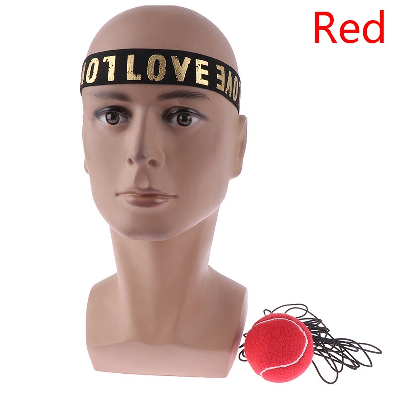 Vechtbal boksuitrusting hoofdband voor reflexsnelheidstraining boksstoot vechtbal thaise oefening: Rood
