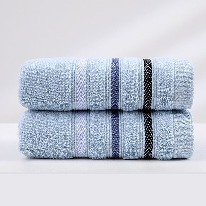 Bath Towel,Quick-Dry Soft Pure Cotton Towels with Modern Striped Pattern,Luxury Spa,Hotel Towels for Home, Bath Shower: SKY BLUE