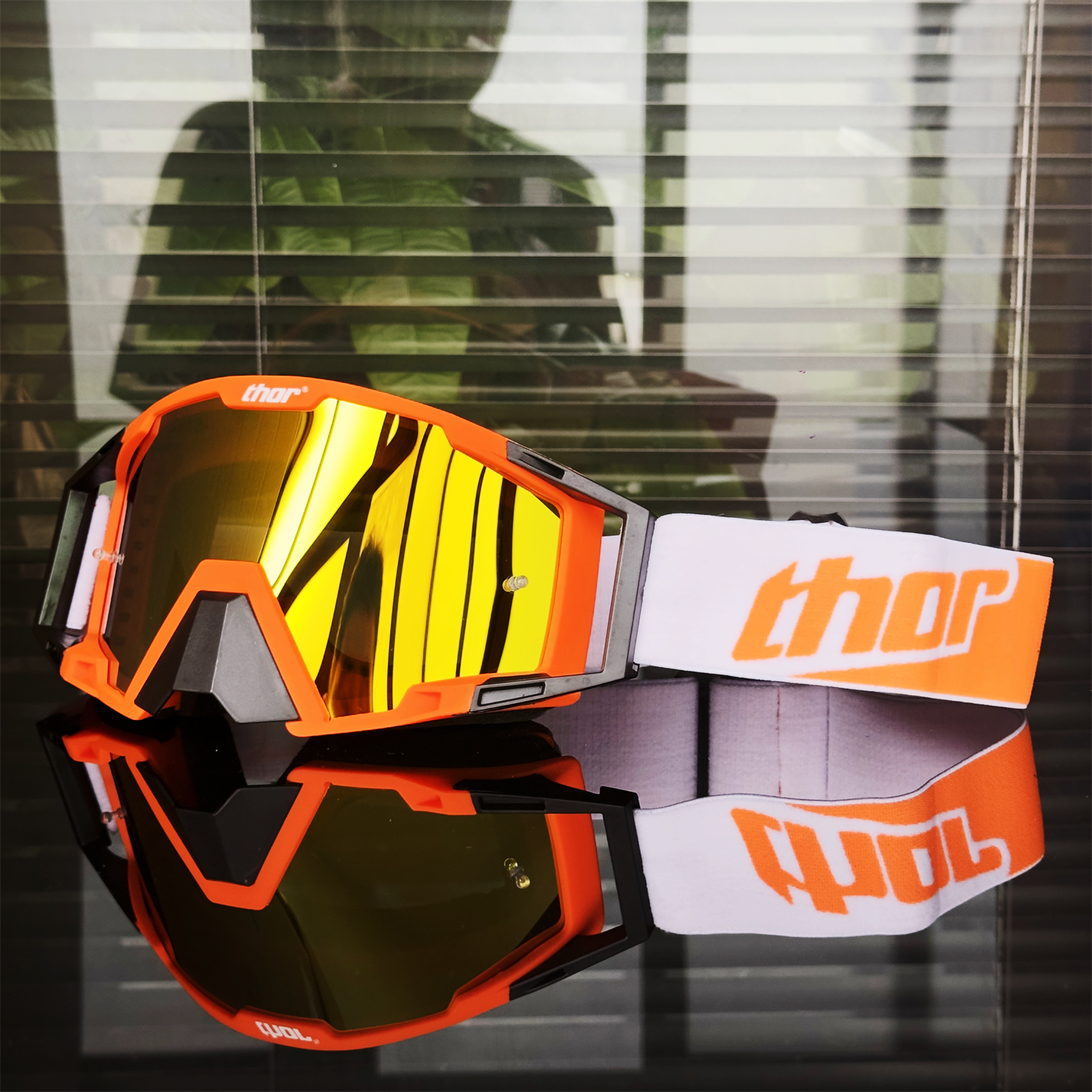 Motocross Brille Motorrad ATV MTB Cross-country Reiten Sport MX Brille Motorrad Helm UV400 Fahrräder Brille: Dark Grau