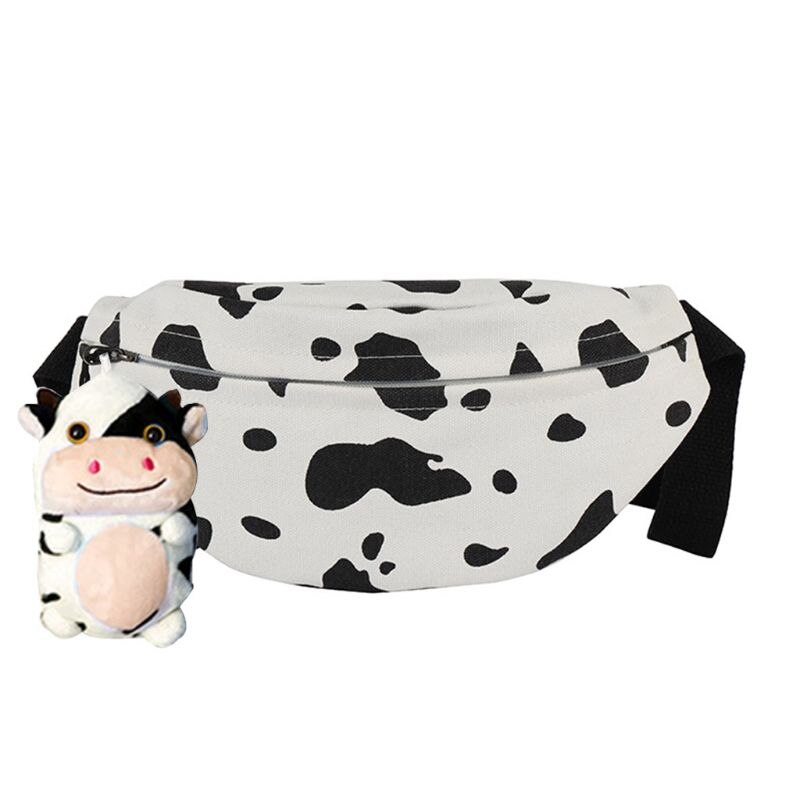 Kvinder ko print talje fanny pack bælte pose rejse hofte bum skulder taske pung taske: 2