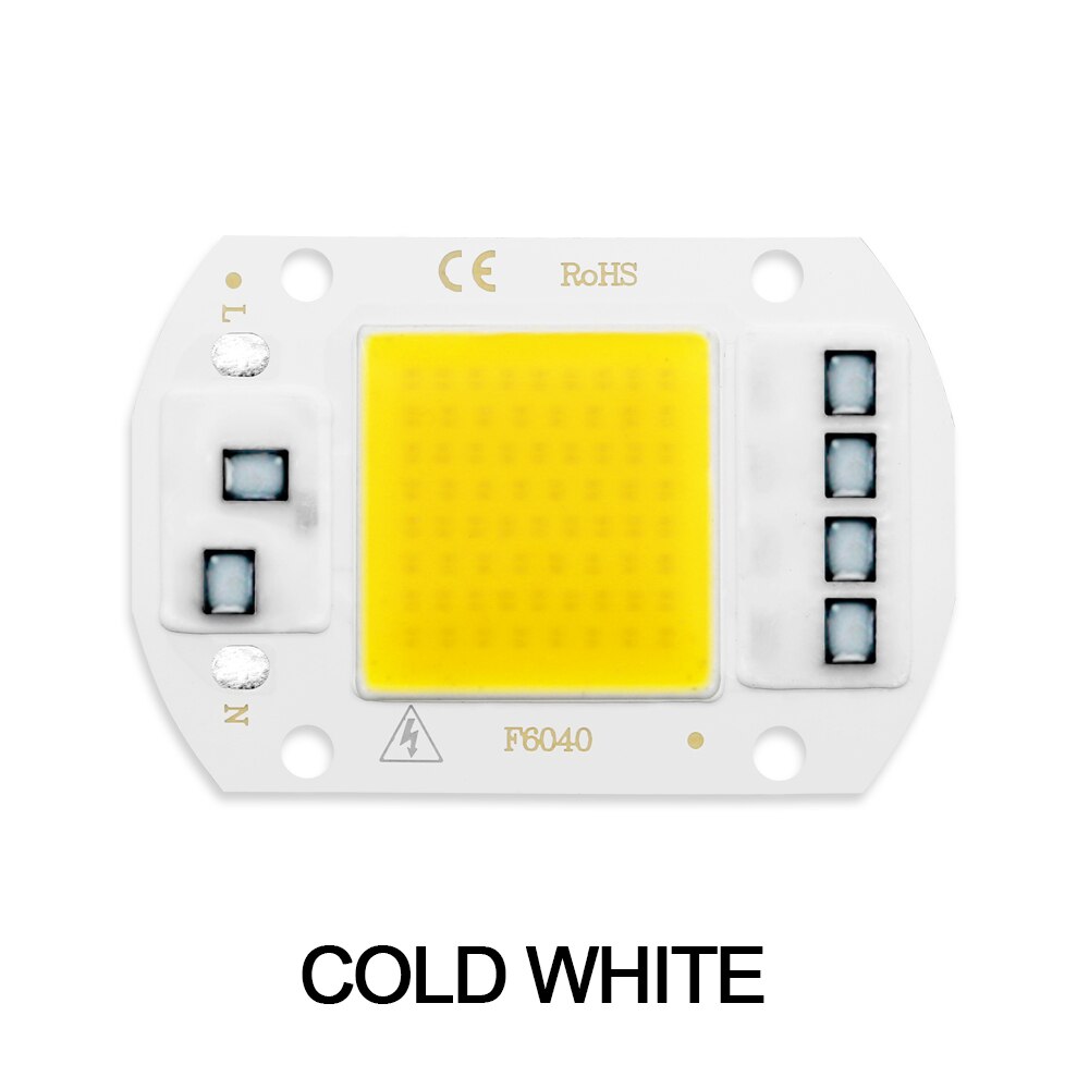 Cob led chip 10w 20w 30w 50w ac 110v 220v cob chip led glödlampa smart ic behövs ingen drivrutin för översvämningsljus spotlight självbelysning: 110v / Kall vit / 30w