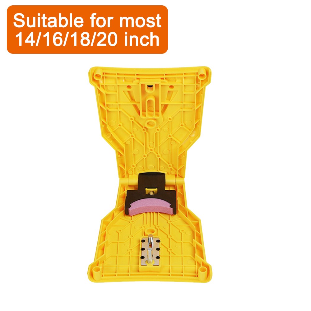 Chainsaw Teeth Sharpener Chainsaw Fast Grinding Chainsaw Chain Sharpener Portable Durable Easy Power Sharp Bar-Mount Whetstone: Standard Yellow